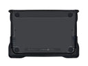 Lower back view of black NutKase case for HP Chromebook on a white background, highlighting base and bottom edge protection