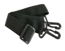 Close-up view of detachable shoulder strap for NutKase laptop bag on a white background