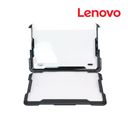NutKase rugged shell case for Lenovo tablet featuring a transparent top cover and solid black bottom shell, displayed without a device on a white background to highlight form and button cutouts