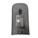 Grey Student Cellphone pouch with ID window designed for focused learning and phone-free environment.