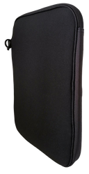 Side view of black NutKase  laptop bag on a clean white background