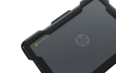 Rugged shell case for HP Fortis 11-inch G10 Chromebook with reinforced black corners, impact-resistant edges, and slim-fit protective design.