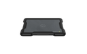 Black laptop case with HP logo on a transparent background