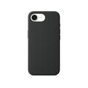 A black matte silicone case for an iPhone