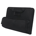 A black rugged nylon laptop cover with a big pocket, designed for a 11-inch device.